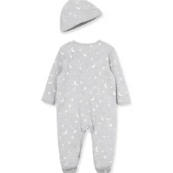 Little Me - Moon & Stars Footie, cinza Sale