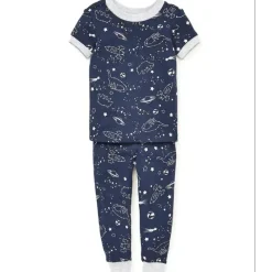 Little Me - Pijama de algodão 4 peças para cachorro, azul multi Best