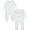 Little Me - 2Pk Baby Footies Ducks White Clearance