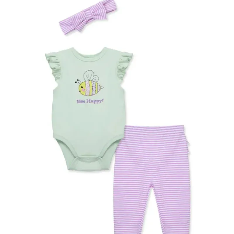 little_me__pk_baby_girl_b_SKUDWVD5yHM_0.webp Little Me - 3Pk Baby Girl Bee Happy Bodysuit & Pant Set Online