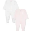 Little Me - 2Pk Baby Girl Charms Footies Rosa Clearance