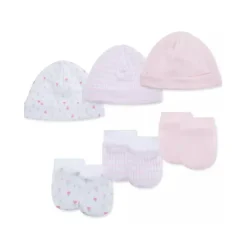 Little Me - 6Pk Girls Tulips Hat and Mitten Set Best