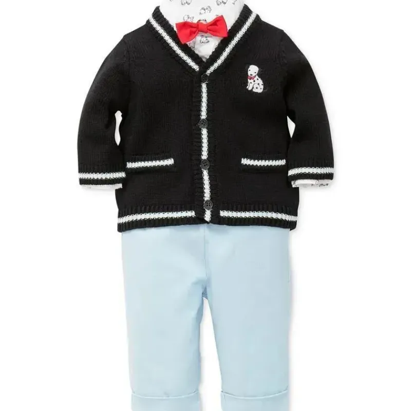 little_me_signature_luxur_SKU2KuzjF4f_1.webp Little Me Signature Luxury Collection Baby Boys Puppy Cardigan Set 3 peças, suéter, calça e gravata borboleta, azul marinho/claro Discount