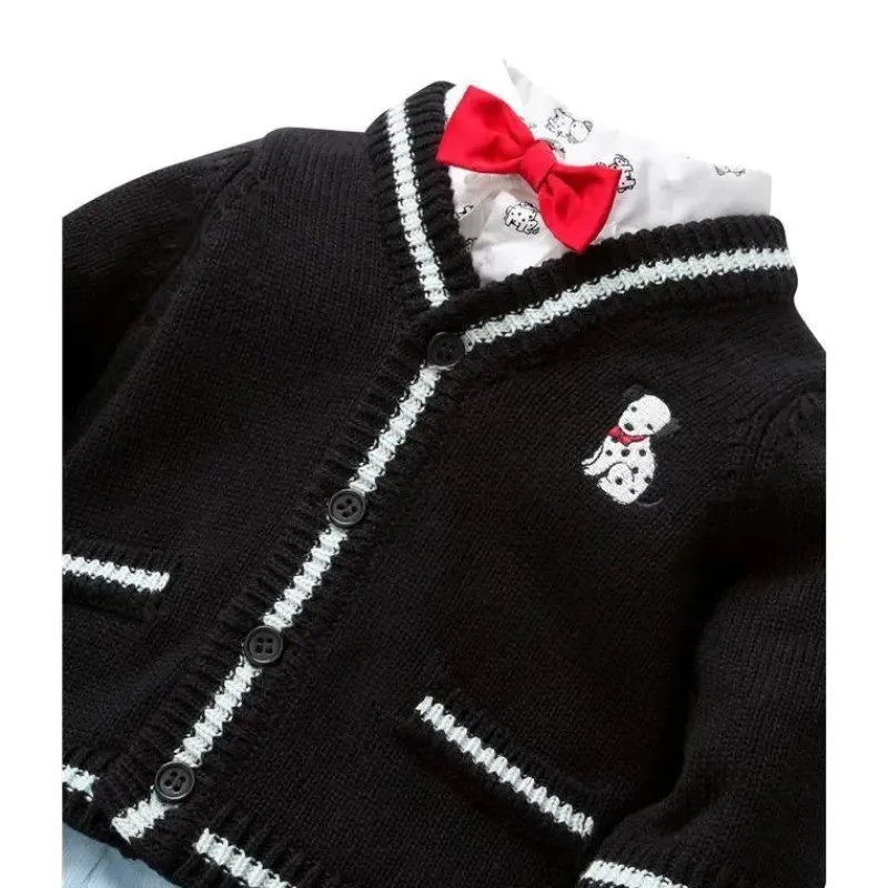 little_me_signature_luxur_SKU2KuzjF4f_4.webp Little Me Signature Luxury Collection Baby Boys Puppy Cardigan Set 3 peças, suéter, calça e gravata borboleta, azul marinho/claro Discount