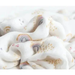 Little Unicorn - 2Pk Deluxe Musseline Swaddle, Rainbow Gingham Clearance