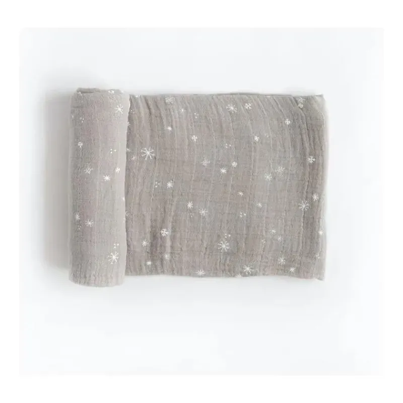 little_unicorn__swaddle_d_SKU5pizcePt_0.webp Little Unicorn - Swaddle de musselina de algodão simples, flocos de neve Outlet