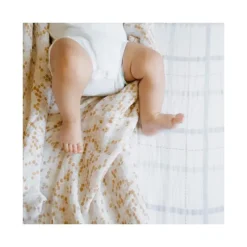Little Unicorn - Swaddle de musselina de algodão simples, favo de mel New