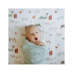 Little Unicorn - Swaddle de musselina de algodão simples, campo enevoado Discount