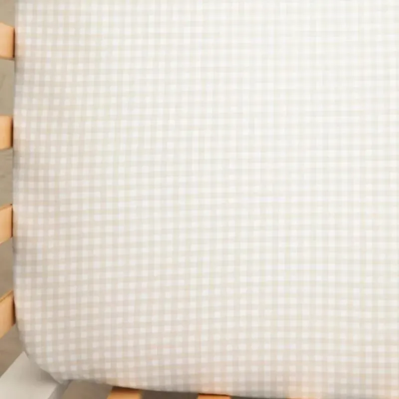 living_textiles__cotton_j_SKU76vjUhVZ_1.webp Living Textiles - Cotton Jersey Fitted Sheet, Cream Gingham Hot