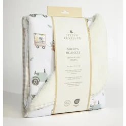 Living Textiles - Jersey Sherpa Blanket, Tractor Ride Sale