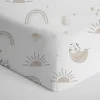 Living Textiles - Lençol de berço 100% algodão Jersey, Rainbow Sloth Sale