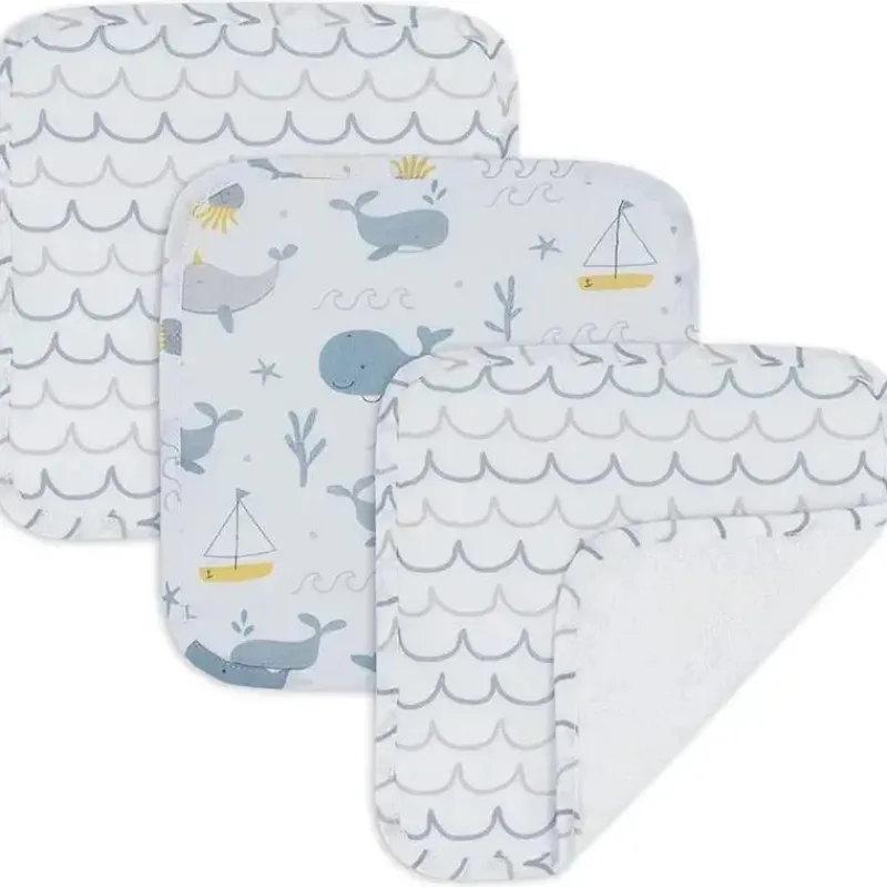 living_textiles__panos_de_SKUi8u85ohZ_0.webp Living Textiles - Panos de lavagem de musselina Whale Of A Time 3Pk Fashion