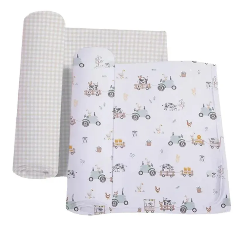 living_textiles__pk_jerse_SKUhDzH05A3_0.webp Living Textiles - 2Pk Jersey Swaddle, Tractor Ride Online