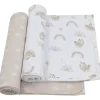 Living Textiles - 2Pk Rainbow Sloth Jersey Swaddle Fashion