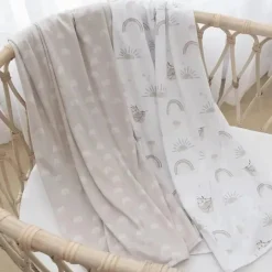 Living Textiles - 2Pk Rainbow Sloth Jersey Swaddle Fashion