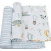 Living Textiles - 2Pk Up And Up Away Jersey Swaddle Fashion
