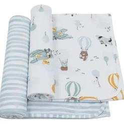 Living Textiles - 2Pk Up And Up Away Jersey Swaddle Fashion