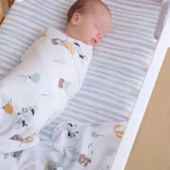 Living Textiles - 2Pk Up And Up Away Jersey Swaddle Fashion