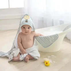 Living Textiles - Toalha com capuz para bebês, Up Up & Away New