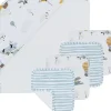Living Textiles - Toalha com capuz para bebê, conjunto de presente de banho com 5 peças, para cima e para longe, azul Hot