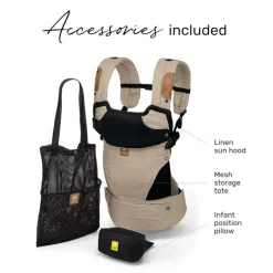 Líllébaby - Elevate 6-In-1 Linen Blend Baby Carrier, Warm Sand Best