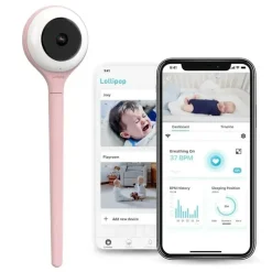 Lollipop - Monitor de bebê com câmera Wi-Fi inteligente com todos os recursos, algodão doce Outlet