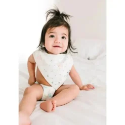 Loulou LOLLIPOP - Bib Set Muslin, Bunny Meadow Clearance