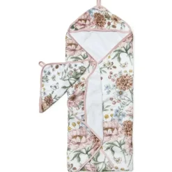 Loulou LOLLIPOP - Hooded Towel Set, Secret Garden New
