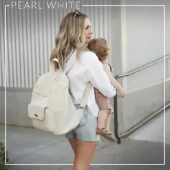 Luli Bebe - Mochila Monaco Fraldas, Branco Pérola Clearance