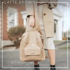 Luli Bebe - Mochila Monaco Fraldas, Latte-Brown Outlet