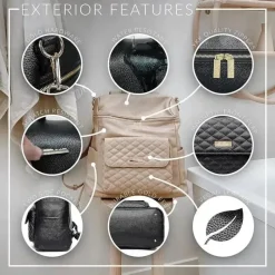 Luli Bebe - Mochila Monaco Fraldas, Latte-Brown Outlet