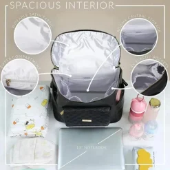 Luli Bebe - Mochila Monaco Fraldas, Cinza Pedra Outlet