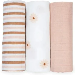 Lulujo Baby Lulujo - 3Pk Margaridas Musselina Cobertores Fashion