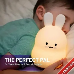 LumieWorld - Lumipets, luz noturna infantil, tocar música, coelhinho Clearance