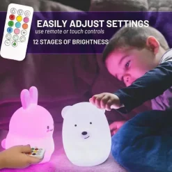 LumieWorld - Lumipets, luz noturna infantil, tocar música, coelhinho Clearance