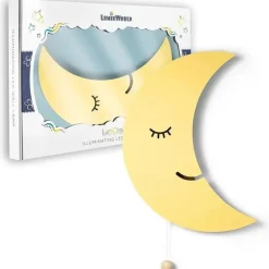 LumieWorld - Lumipets Moon Wall Light, Nursery Night Light, Wall Mounted Iluminado Clearance