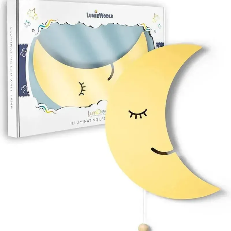 lumieworld__lumipets_moon_SKUqFNzPW5M_4.webp LumieWorld - Lumipets Moon Wall Light, Nursery Night Light, Wall Mounted Iluminado Clearance