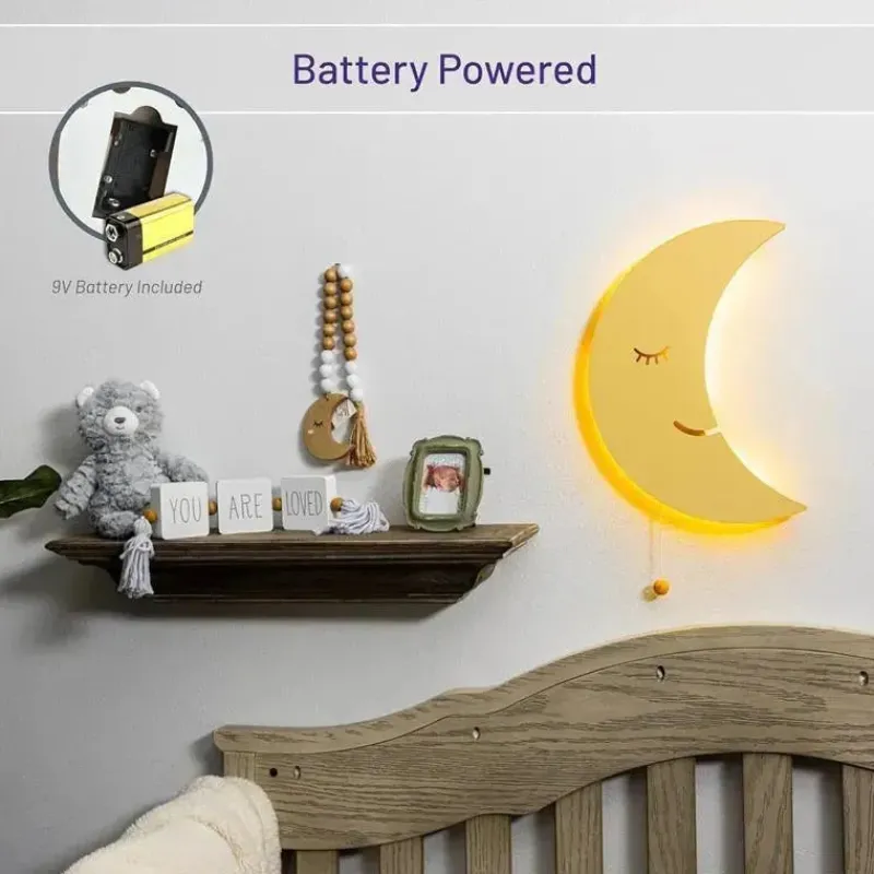 lumieworld__lumipets_moon_SKUqFNzPW5M_5.webp LumieWorld - Lumipets Moon Wall Light, Nursery Night Light, Wall Mounted Iluminado Clearance