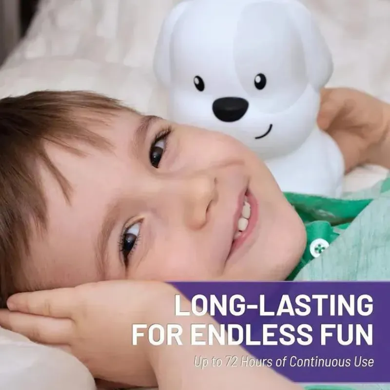 lumieworld__luz_noturna_r_SKUAgqP9AjF_1.webp LumieWorld - Luz noturna recarregável Lumipets para crianças, luz de berçário de silicone, cachorrinho Fashion