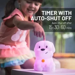 LumieWorld - Luz noturna recarregável Lumipets para crianças, luz de berçário de silicone, cachorrinho Fashion