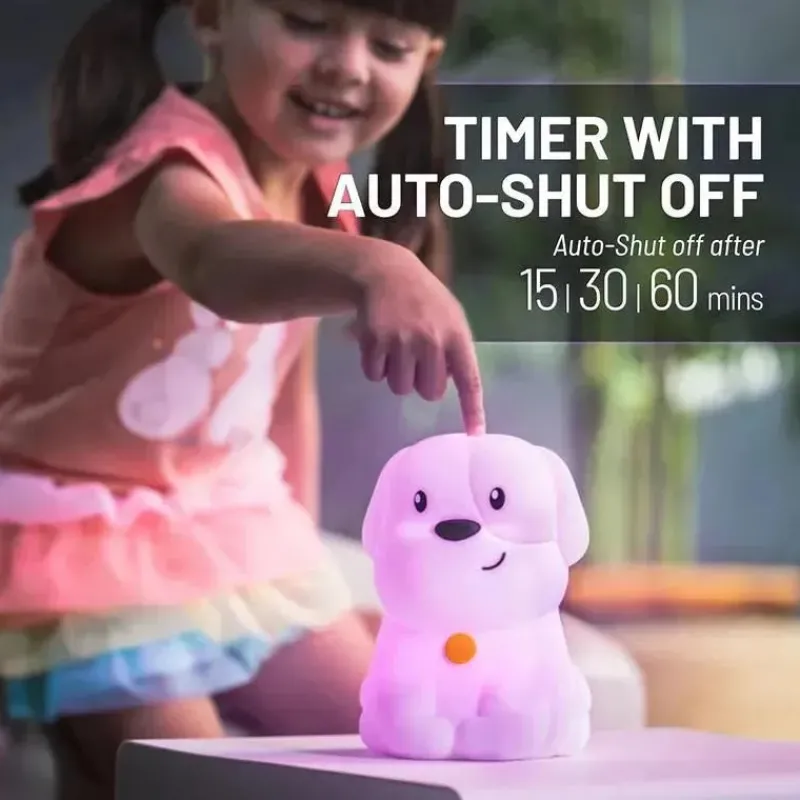 lumieworld__luz_noturna_r_SKUAgqP9AjF_3.webp LumieWorld - Luz noturna recarregável Lumipets para crianças, luz de berçário de silicone, cachorrinho Fashion
