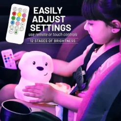 LumieWorld - Luz noturna recarregável Lumipets para crianças, luz de berçário de silicone, cachorrinho Fashion