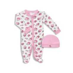 Baby Vision Luvable Friends Preemie Sleep N Play &amp; Boné, bebê menina floral New