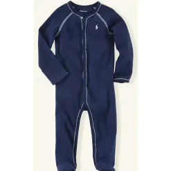 Ralph Lauren Macacão de algodão liso , marinho francês Fashion