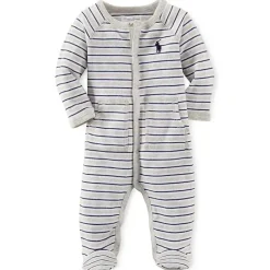 Ralph Lauren Macacão de algodão listrado , urze claro multi Fashion