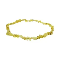 The Amber Monkey Macaco Âmbar - Colar de Âmbar Báltico Polido de 10 a 11 polegadas, Feijão de Leite Barroco Limão POP Online