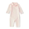 Ralph Lauren Macacão Polo Baby - Gril Algodão Polo, Rosa Delicado Hot