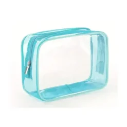 MacroBaby - Bolsa de armazenamento de lápis com zíper transparente, azul Outlet