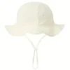 MacroBaby - Chapéu Balde Protetor e Estiloso para Bebê, Branco Cremoso Discount