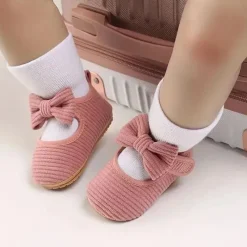 MacroBaby - Sapatos para meninas com laço fofo listrado Mary Jane, rosa Sale